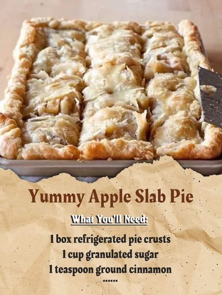 ❤ Yummy! Apple Slab Pie ❤ – Very easy to make and serves a crowd!