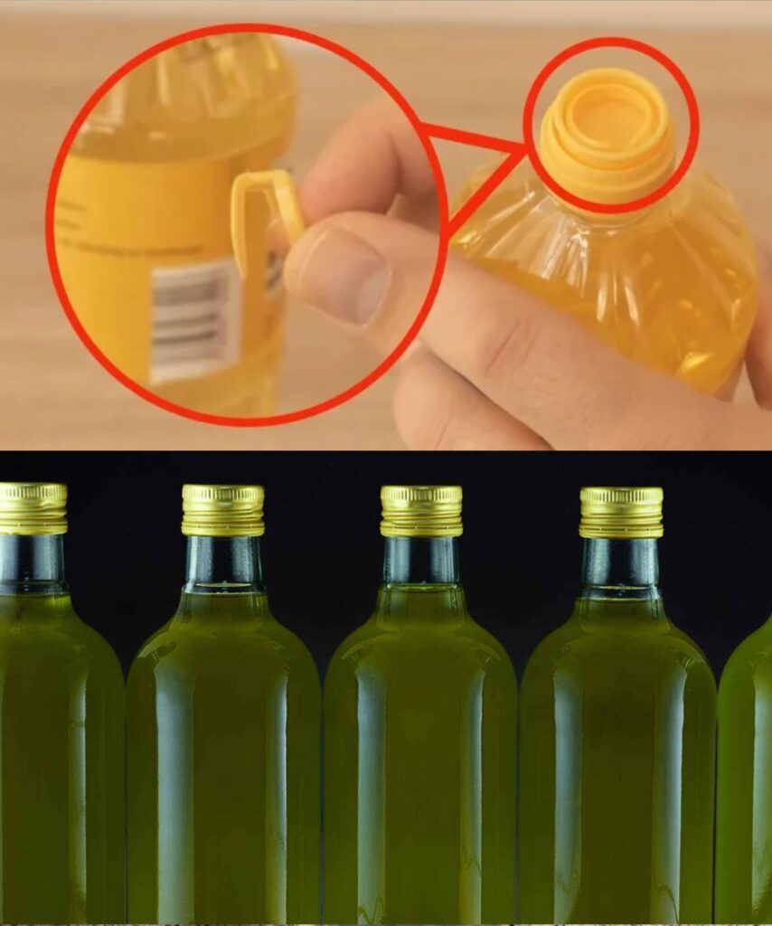 Oil, NEVER throw away this part of the lid: it is very important | That’s exactly what it’s intended for