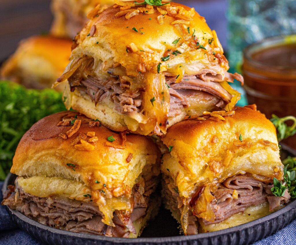 Here’s a delicious recipe for French Dip Sliders:
