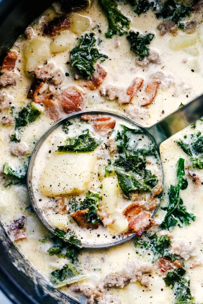 Here’s a recipe for Creamy Zuppa Toscana: