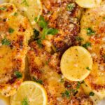 Here’s a delicious Parmesan-crusted lemon chicken recipe that’s perfect for a flavorful and crispy main dish: