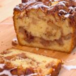 Apple Fritter Bread with glaze