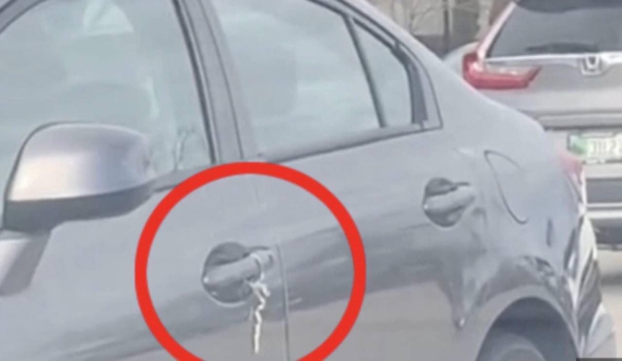 If you are driver, you NEED to know this about wire tied around your car door handle