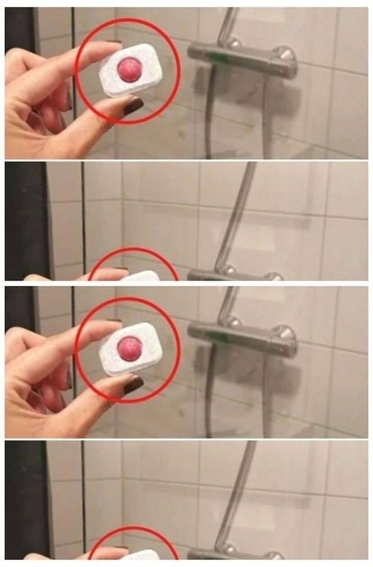 Put 1 dishwasher tab in the shower, why bother trying