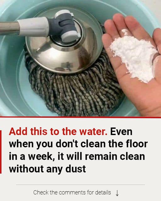 Add this to the water. Even when you don’t clean the floor in a week, it will remain clean without any dust