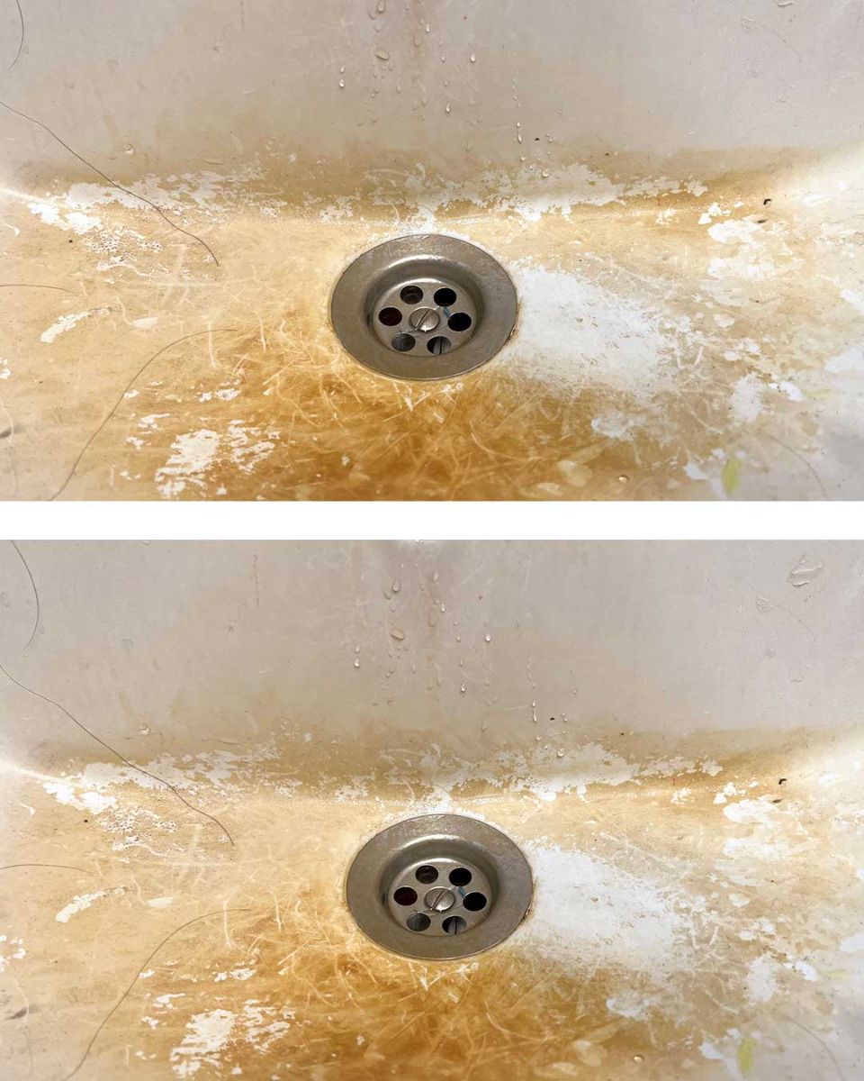 My tenant left this for me. What’s the best way to get rid of lime and rust in a sink?