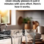 My dad taught me this trick to clean cloudy glasses in just 2 minutes with zero effort. Here’s how it works.