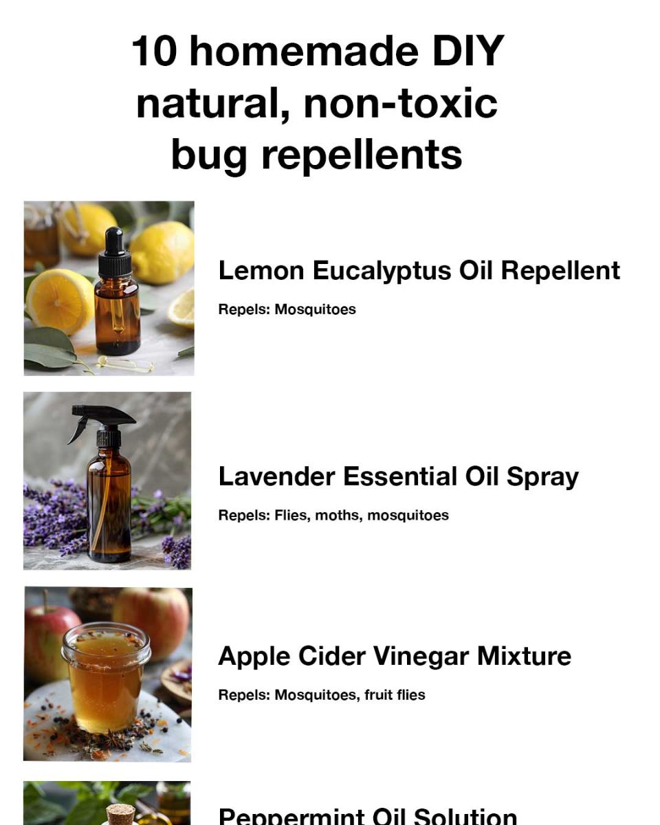 10 homemade DIY natural, non-toxic bug repellent recipes